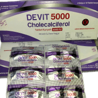 Devit 5000 (Vitamin D3) tablet kunyah strip/10tablet