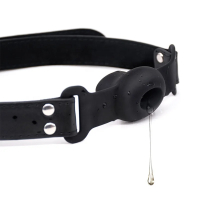 〖HVXLKAFJEOIPWQ〗 Silicone Open  Gags Breathable  Fixation PU Leather  Gag  Restraints   ism
