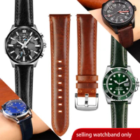 Universal retro strap men's leather for IWC/seiko 50 xunlongqin Huawei watch3 strap quick disassembly 20mm 22mm Wristband