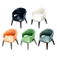 1/87 Tiny Chairs, Miniature 1/87 Scale Armchair, Realistic Resin Single Sofa Chairs for Photo Prop DIY Scene Ornament