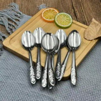 12pcs Household Tableware Stainless Steel Table Fork & Spoon kedai rm2 Cutlery Spoon Table Serving S