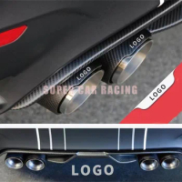 Car styling Modified Double Outlets Carbon Fiber Auto Matte Stainless Black Exhaust Muffler tail throat pipe For Akrapovic