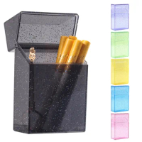 Portable Cigarette Case Sturdy Cigarette Holder Engineering Plastics Shining Clear Cigarette Case Box Halloween Gift for Women