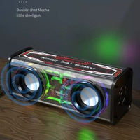 內地直送 - 新款 V88 藍芽音箱無線藍芽音箱水晶機甲低音炮桌面音箱禮品音響