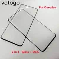 Replace Front Glass Lens + OCA Glue For OnePlus 7 8 9 10 11 Pro 7T 8T 10T 9R 10R 12 Outer Broken LCD Display Touch Screen Panel