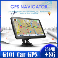 7นิ้วรถนำทาง GPS หน้าจอสัมผัส256MB 8G หน้าจอ Capacitive FM Voice Prompts GPS PND Navigator G101อุปกรณ์นำทาง