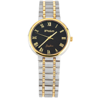 【POLO】經典品味石英腕錶(黑-36mm)