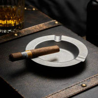 Stainless Steel Cigar Ashtray 3 Slot Cigar Ashtray Large Diameter Vintage Portable Cigar Ashtray Smoking Accessoriese