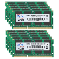 50pcs DDR3 DDR3L 1.35V 1.5V 4GB 8GB 1333Mhz PC3 PC3L 1600Mhz Memory Latpop Memoria ram SODIMM 4GB RAM 8GB