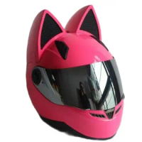 NITRINOS Motorcycle Helmet Women Helmet Ear Helmet Personality Full Face Motor Pink Helmet