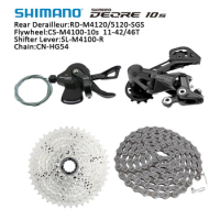 Shimano DEORE M4100 Derailleurs Groupset M4120 M5120 Rear Derailleur HG54 Chain CS-M4100 42T/46T Cassette Bicycle Cycling Parts