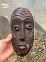 非洲老木雕面具，面具掛件，裝飾，壁掛壁飾