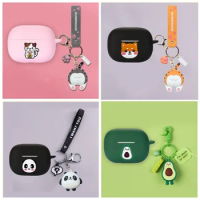 Cartoon Case for Xiaomi Buds 4 Pro Case Cute Cat/Dog/Avocado Pendant Earphones Silicone Cover For Xiaomi Buds 4 case