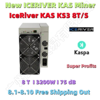 8.15-8.25 Batch Ship New IceRiver KS3 8T/S 3200W KAS Miner Kaspa Mining Asic High Profitable KAS Mute Miner Better Than KS0 KS1