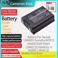 CameronSino Battery for Ravioli LNH800 Grundfos MTR15 A96897838P10845 LJRAEC20 fits Ravioli NH800 Crane Remote Control battery