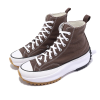 【CONVERSE】休閒鞋 Run Star Hike Hi 男女鞋 咖啡棕 厚底 增高 高筒 鋸齒鞋 經典 帆布鞋(A03061C)