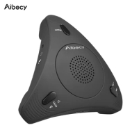 Aibecy USB Desktop Computer Conference Omnidirectional Condenser Microphone Mic Speaker Speakerphone 360D Audio Pickup for Meet