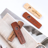 Alat Pertunjukan Bakat Kreatif Kazoo Kayu Mudah Alih Profesional Instrumen Angin Tahan Haus dengan K