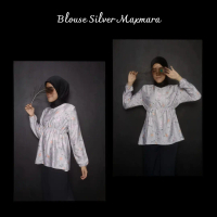 Tunik bunga silver maxmara