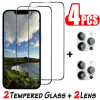 4pcs glass film for Apple iPhone 14 Plus protection iphone-14-plus verre trempe iphone14 plus screen protector 14plus glass iphone 14 plus