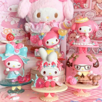 Miniso Sanrio My Melody Afternoon Tea Series Ornament Blind Box Cartoon Cute Figure Blind Box Mystery Box Kids Toy Girl Gift