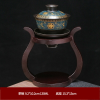 陶瓷懶人功夫茶具套裝家用單個旋轉石磨自動泡茶壺玻璃沖茶器茶杯