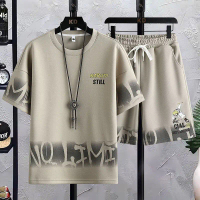 [Store Hot Sale] 2025 Summer Short Sleeve T-Shirt Loose Set for Men Korean Style Trendy Half Sleeve 