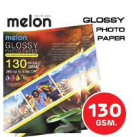 กระดาษโฟโต้130 แกรม Melon-SUPER Glossy  A4 (100 แผ่น)