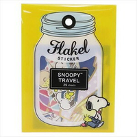 史努比貼紙+糖罐文件袋(黃) 貼紙 迪士尼 日貨 正版授權 J00012691
