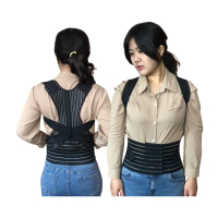【Qi Mei 齊美】健康鍺能量竹炭挺立護腰背帶2入組-台灣製(磁力貼 痠痛藥布 運動 護具)