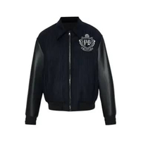 Balmain Zip-Up Panelled Bomber Jacket Black 46 Black