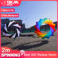 9KM 2m Snake Spinning Windsock Ring Kite Line Laundry Inflatable Show Kite for Kite Festival Best 30D Ripstop Nylon with Bag