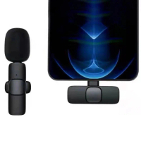 Mic wireless K8 HP Lavalier Microphone plug & play lapel wireless mikrofon for live stream