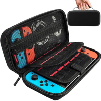 with 20 Games Cartridges Carrying Case EVA Shockproof Storage Bag for Nintendo Switch Console/Switch OLED/Fit AC Charger Adapter