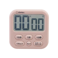 【DRETEC】香香皂_日本大螢幕時鐘計時器-6按鍵-粉色(T-615PK)