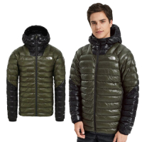 【The North Face】男 最強 Summit Perex 防風防潑水透氣耐磨連帽外套(羽絨衣)_3SQJ-BQW 橄綠 V