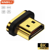 HDMI magnetic connector NNBILI HDMI 2.1 19 pin contact 8K video adapter suitable for laptop HDTV