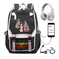 anime High School DxD backpack student School book Bag Unisex Travel Backpack USB Charging teenagers Laptop packsack