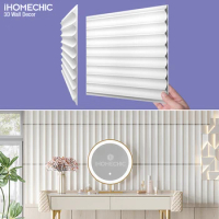 30x30cm 3D Wall Panel Venetian blinds mouldings Living Room TV Background Decal Tile Mold 3D wall sticker bathroom kitchen wall