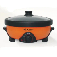 Thailand Orange Color Multi Cooker Functional Electric Rice Cooker with Glass Lid Electric Hot Pot Cooker