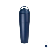 【WOKY 沃廚】提手輕芯鈦瓷易潔層保溫杯1000ML#白光之境(白)-白光之境(白)