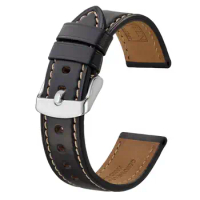BISONSTRAP Horween Calfskin CLeather Watch Straps 18mm 19mm 20mm 21mm 22mm 23mm 24mm Watch Strap Quick Release