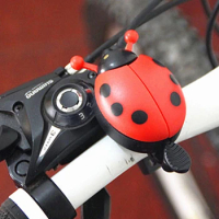 Cute Cartoon Ladybug Shaped Bike Bell Children Balance Car Bicycle Hand Press Small Bells Easy Operation Sports Bike 2022 New