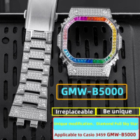 GMW-B5000 Mod kit for G-SHOCK Casio 3459 small block GMW B5000 modified spark diamond metal case and band B5000 watch accessorie