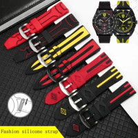 High Quality Silicone Watch Band For Tissot Seiko Ferrari Porsche Watch Black Red Yellow Huawei GT R