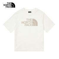 【The North Face 官方旗艦】北面UE女款白色純棉短袖T恤｜8CMHBIV