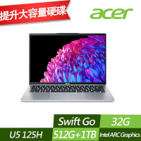 ACER 宏碁 SFG14-73T-50NA 14吋效能筆電 (Ultra 5 125H/32G/512G+1TB PCIe SSD/Win11/特仕版)