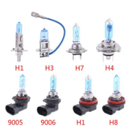 1PC Halogen Bulb H1/H3/H4/H7/H8/H11/9005/9006 12V 55W 5000K Quartz Glass Car Headlight Lamp