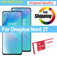 Original AMOLED For Oneplus Nord 2T LCD Display Touch Screen Digitizer Assembly Replacement Screen 1+ CPH2399 CPH2401 LCD