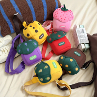 2025 Autumn New Cute Girls' Bag Fruit Shape Color-Block Children's Chest Bag Stylish Toddler Boys' C